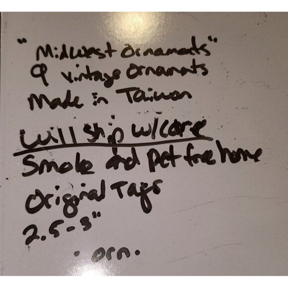 Vintage Christmas Ornaments Set Of 9 Hand-Painted Wooden Baubles Festive - Picture 10 of 10